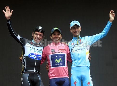 Il podio del 97° Giro d'Italia © Photo Bettini